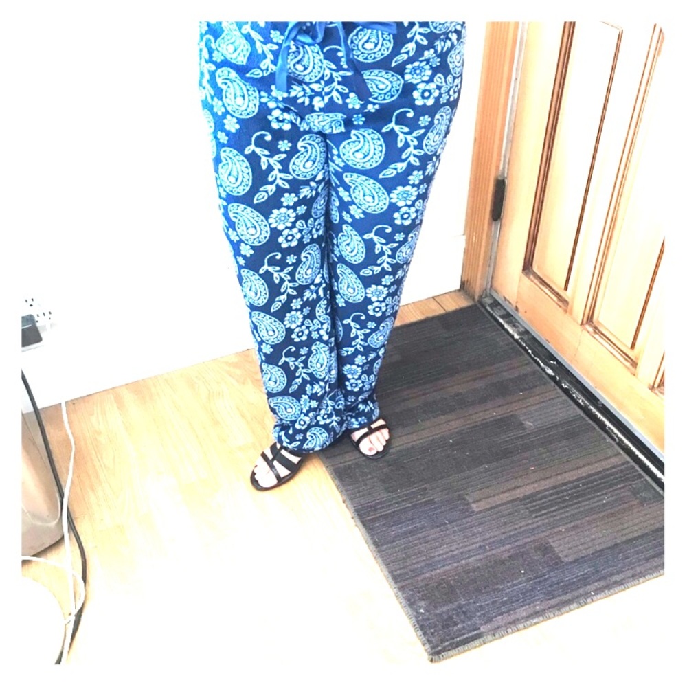 - New plush sleep pajamas set in blue fleece M